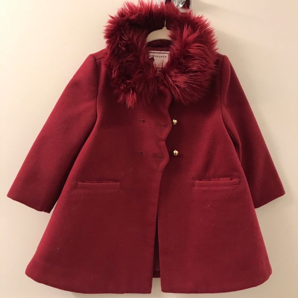 Janie and Jack faux fur Peacoat